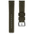 Green Cordura sailcloth watch strap with beige stitching