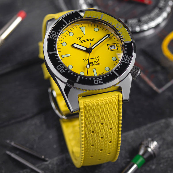 Yellow rubber 2025 strap