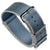 ZULUDIVER Iridescent Linen Weave Military Nylon Watch Strap - Blue/Grey