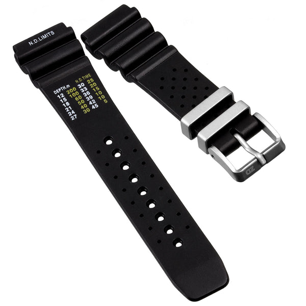 ZULUDIVER 286 NDL Italian Rubber Dive Watch Strap