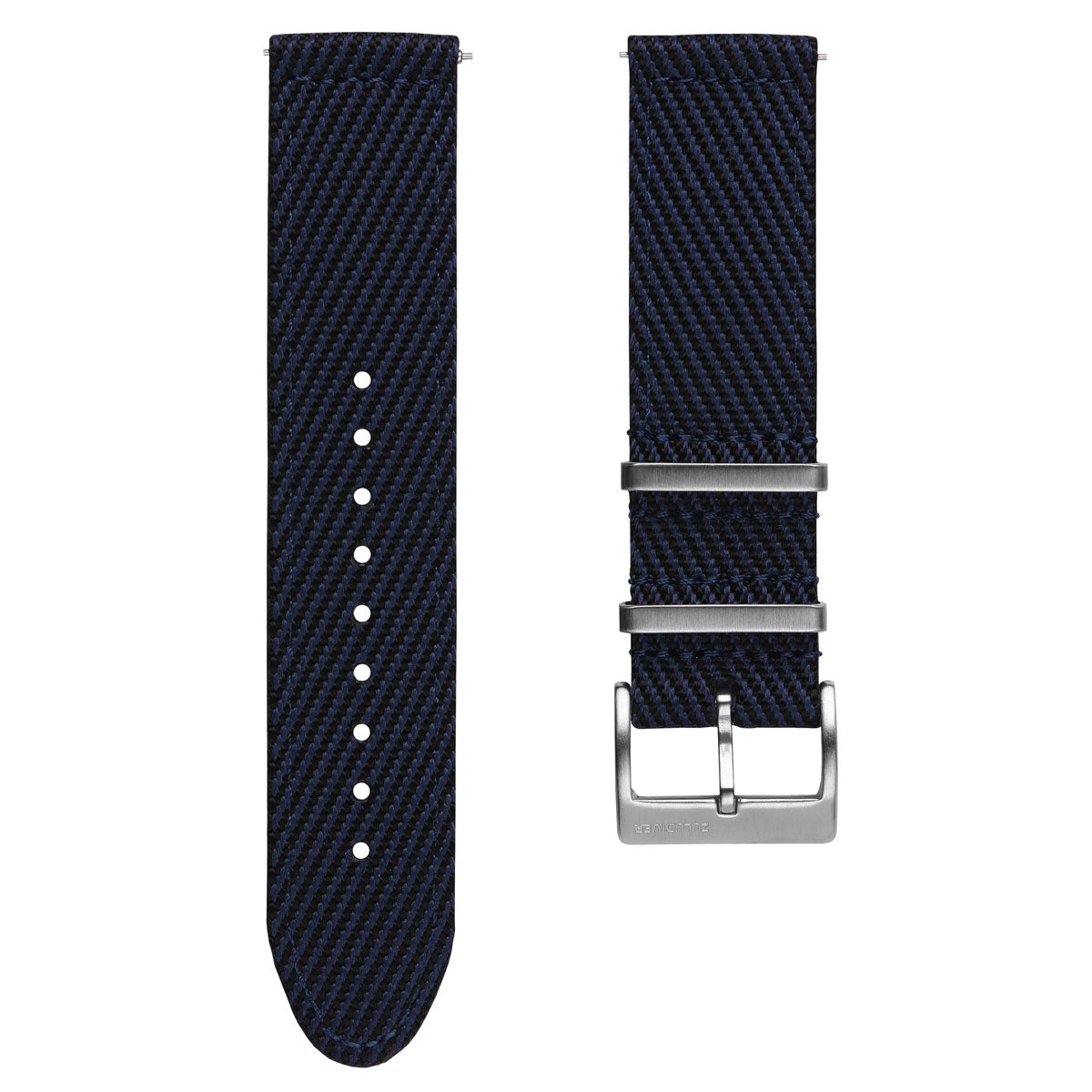 ZULUDIVER Seasalter Military Nylon Watch Strap - Black/Blue
