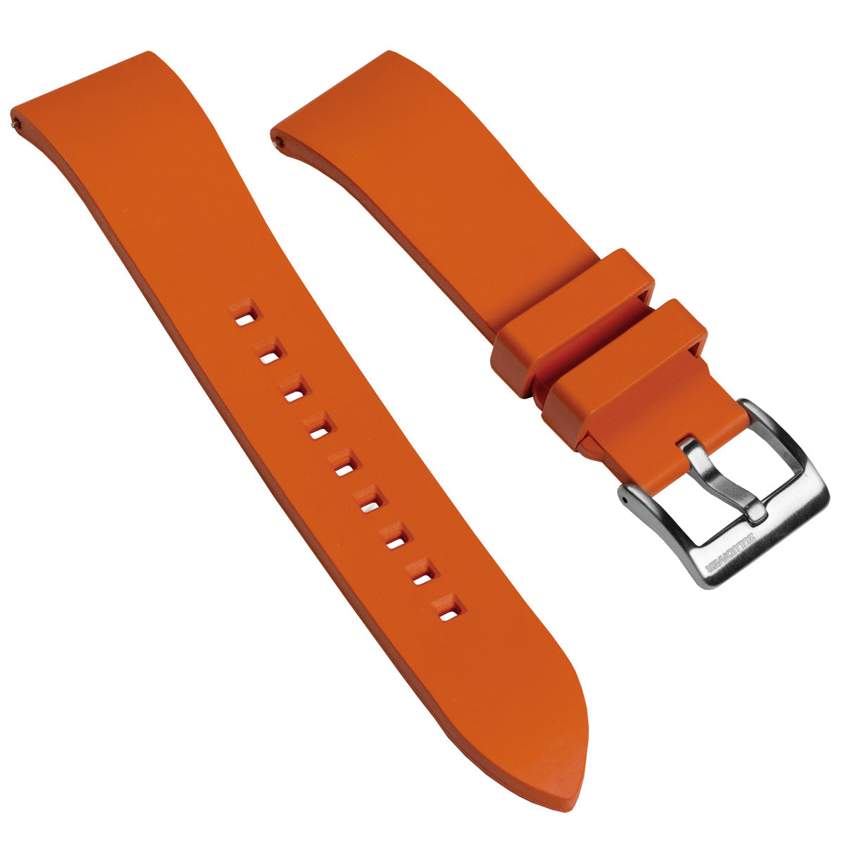 Zennor FKM Rubber Waterproof Watch Strap - Orange