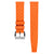 ZULUDIVER Vintage Tropical Style FKM Rubber Watch Strap - Orange