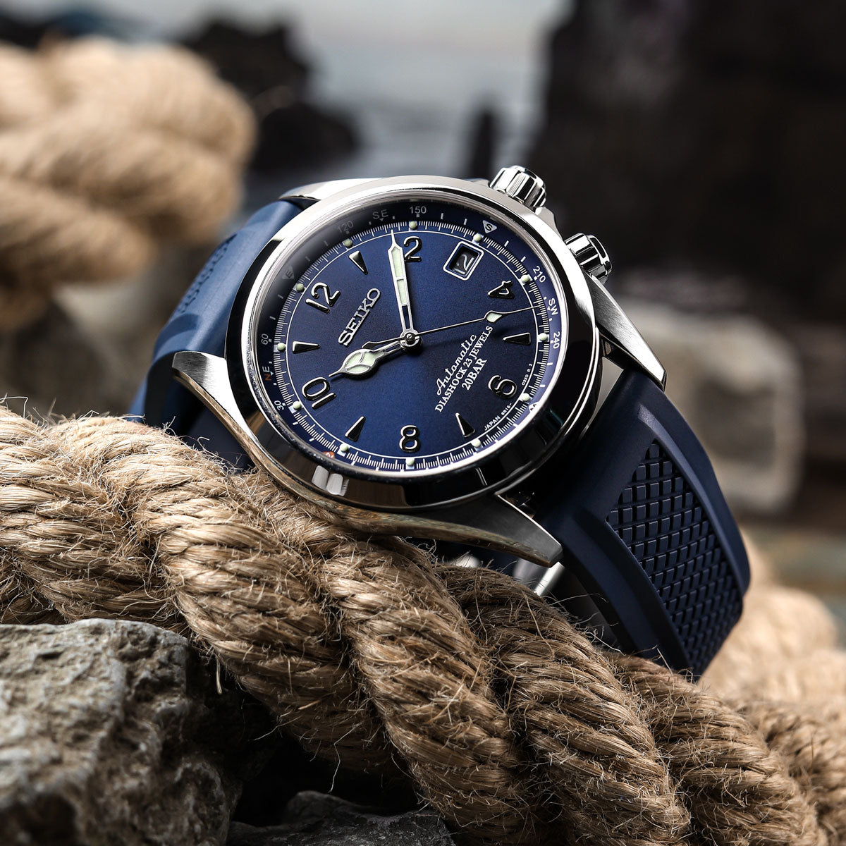 Hartland FKM Rubber Watch Strap Blue ZULUDIVER - Main Image