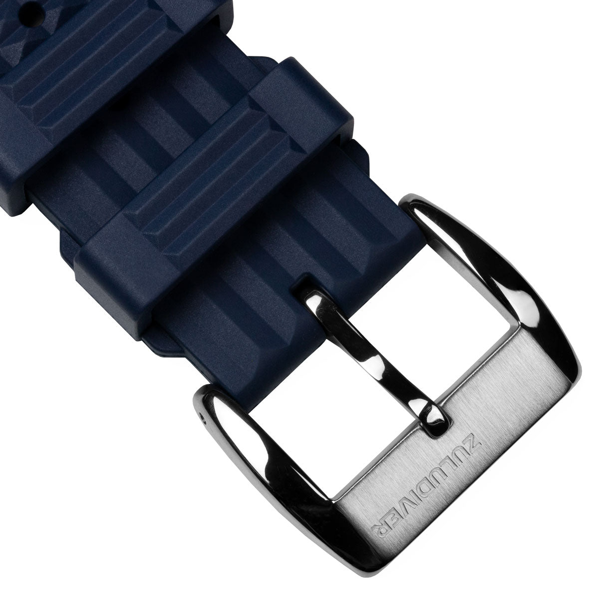  Seacroft Waffle FKM Rubber Dive Watch Strap - Navy Blue